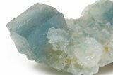 Cubic, Blue-Green Fluorite Crystal Cluster with Phantoms - China #217436-2